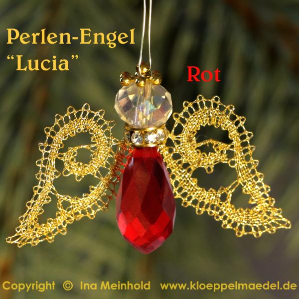 492 Bastelset Perlen-Engel "Lucia" Rot